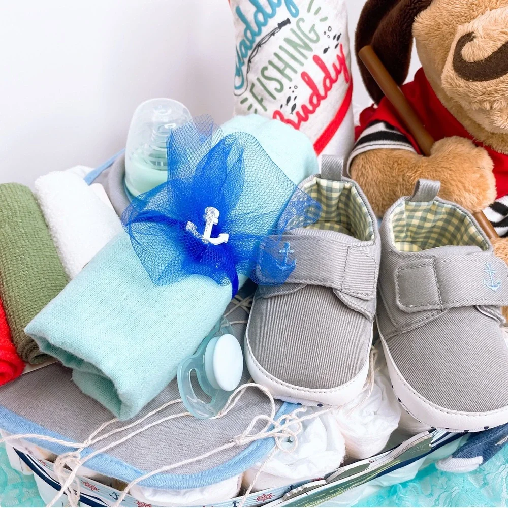 Fisherman Diaper Cake, Boatman Diaper Cake